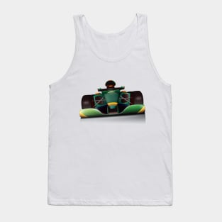 Green Sports Car Tank Top